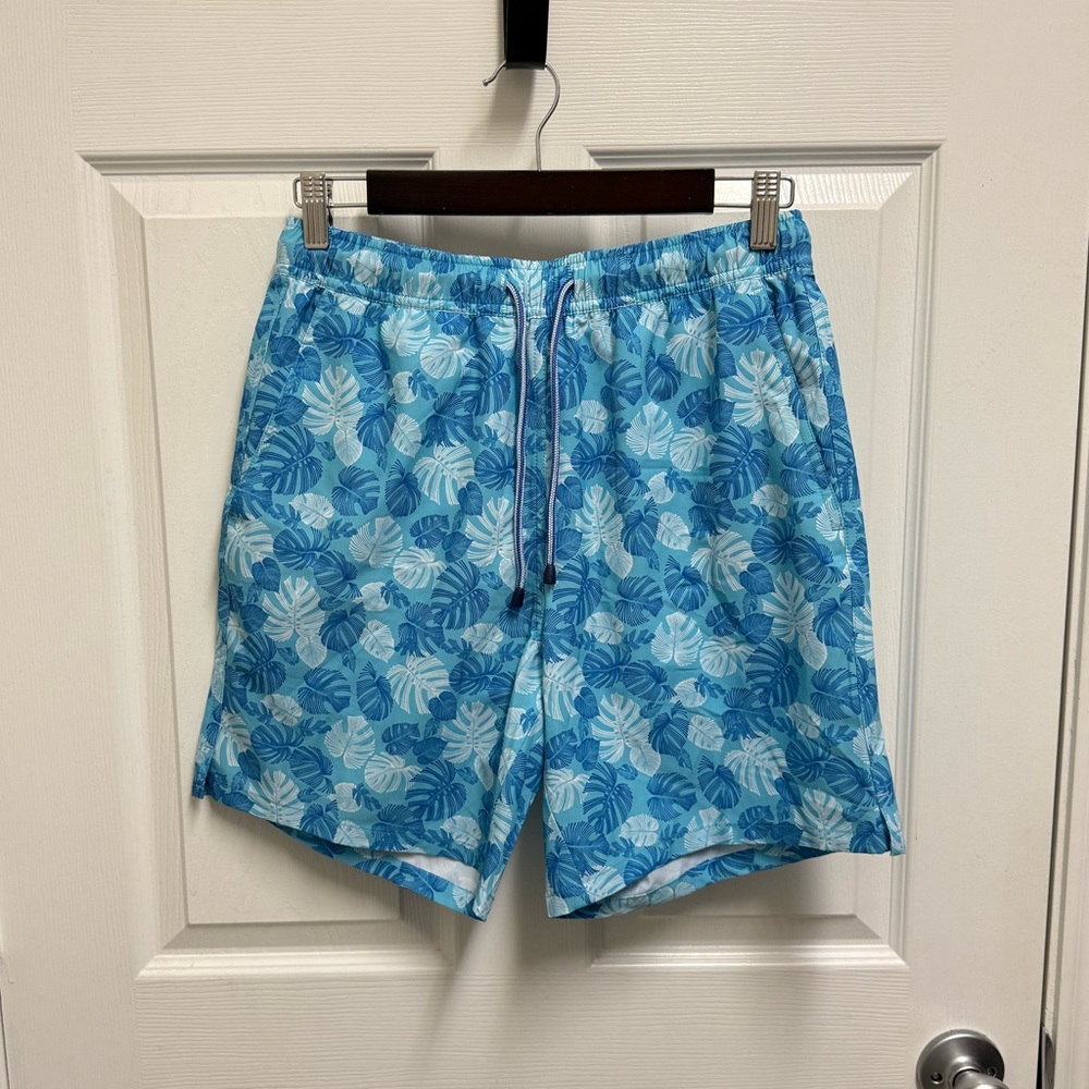 New Peter Millar Palm Leaf Swim Trunks